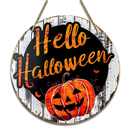 Halloween Wooden House Number Hanging Decor