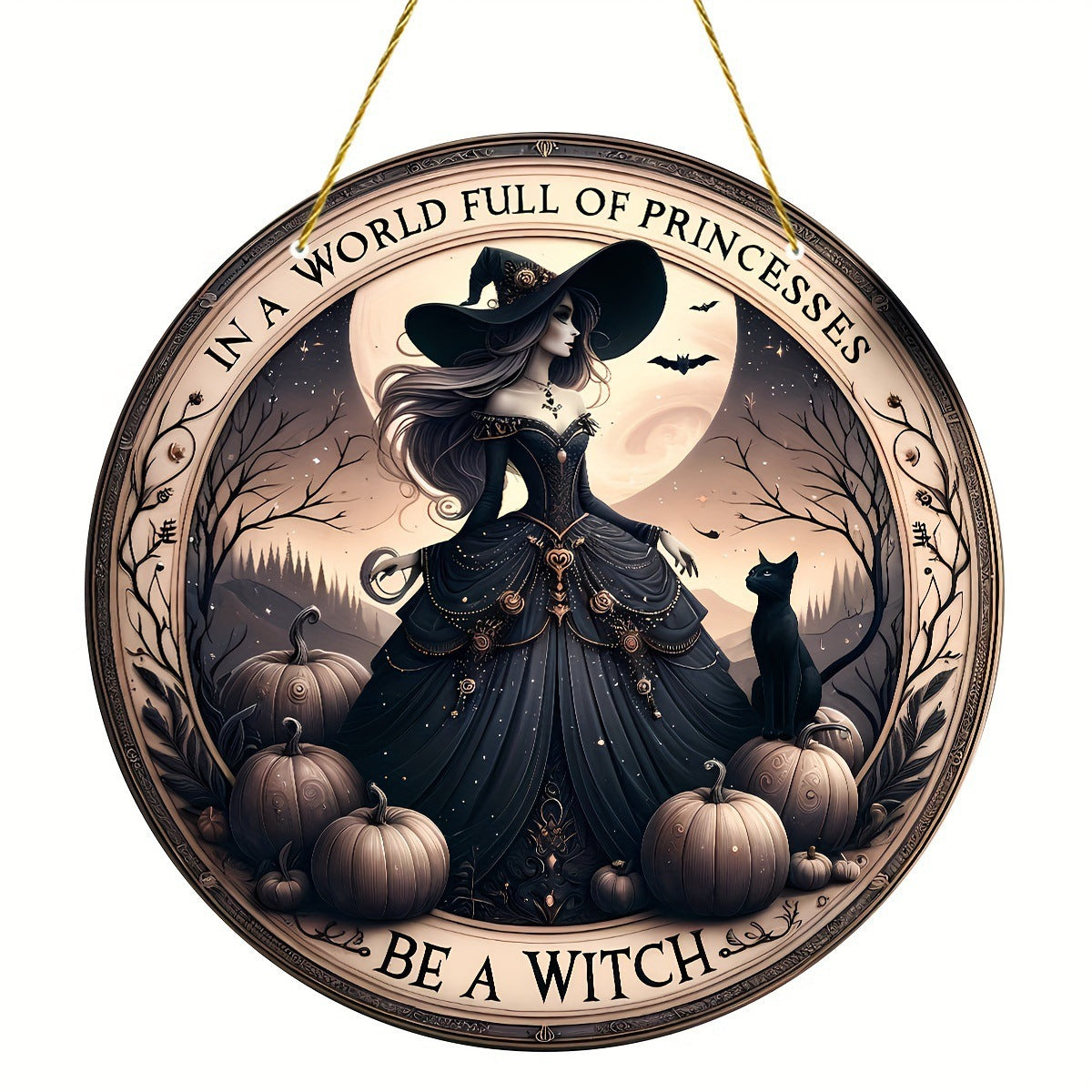 Halloween Wooden House Number Hanging Decor
