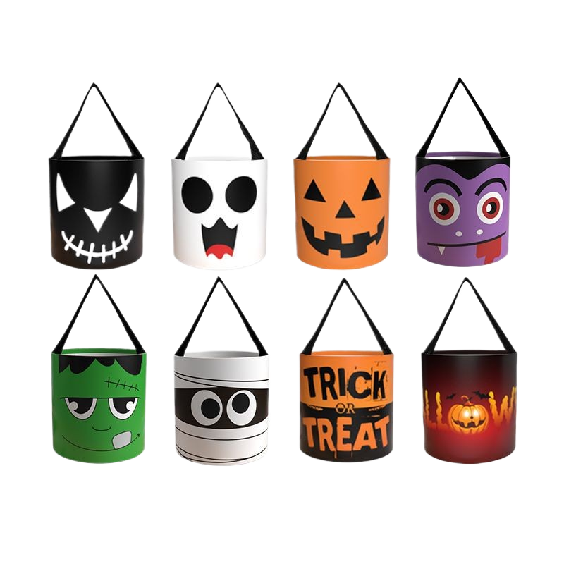 Glowing Pumpkin Halloween Candy Bag