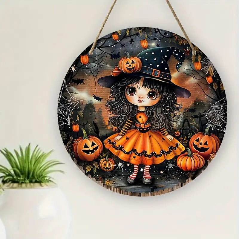 Halloween Wooden House Number Hanging Decor