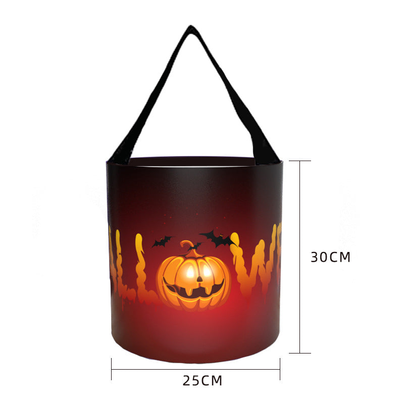 Glowing Pumpkin Halloween Candy Bag