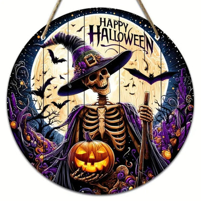 Halloween Wooden House Number Hanging Decor