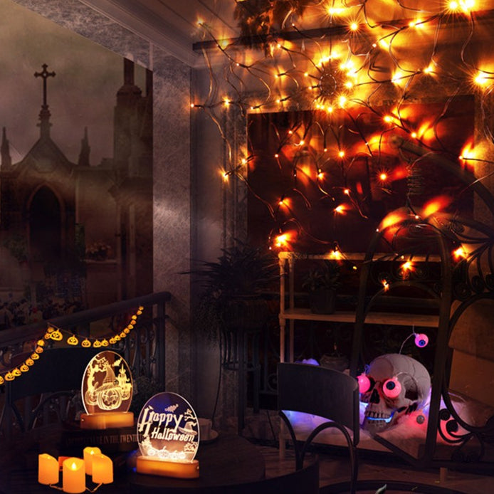 Glowing Spider Halloween Lights