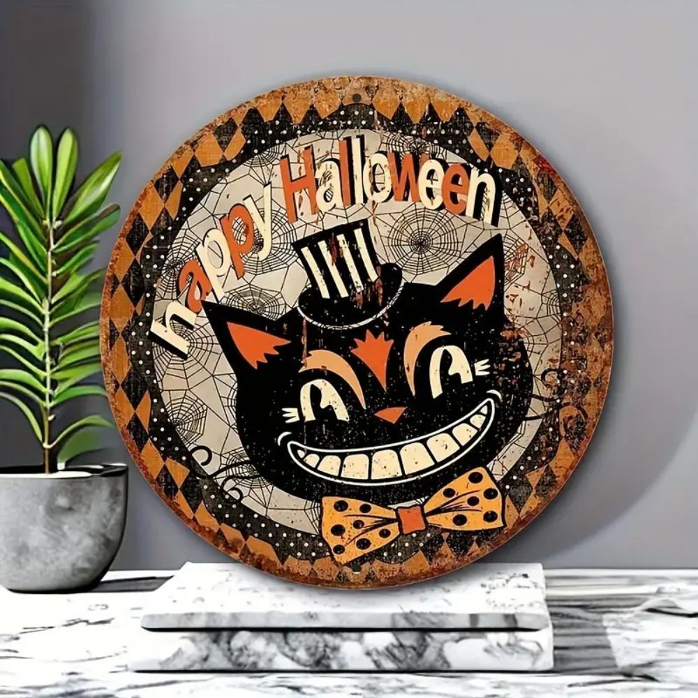 Halloween Wooden House Number Hanging Decor