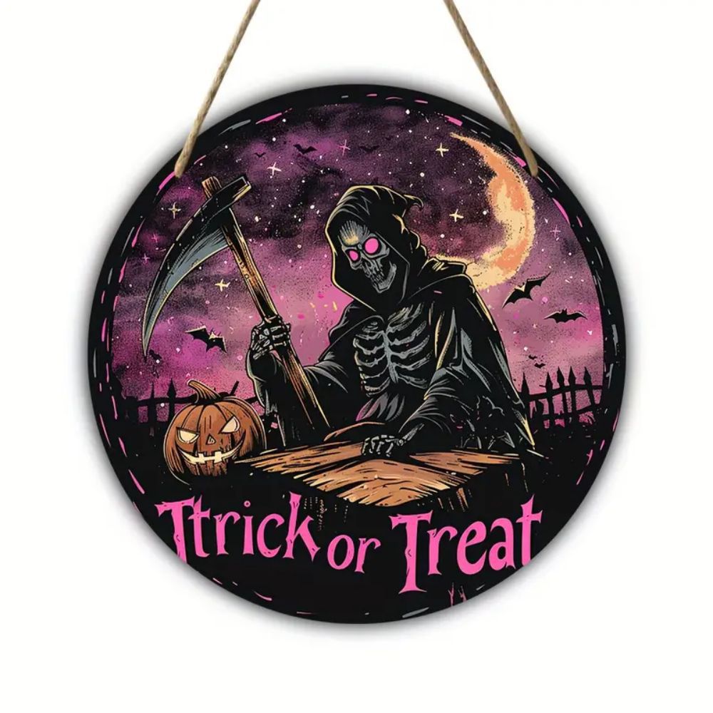 Halloween Wooden House Number Hanging Decor
