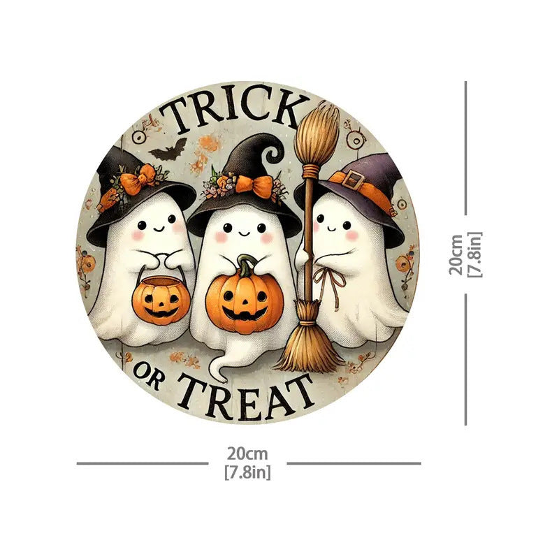 Halloween Wooden House Number Hanging Decor
