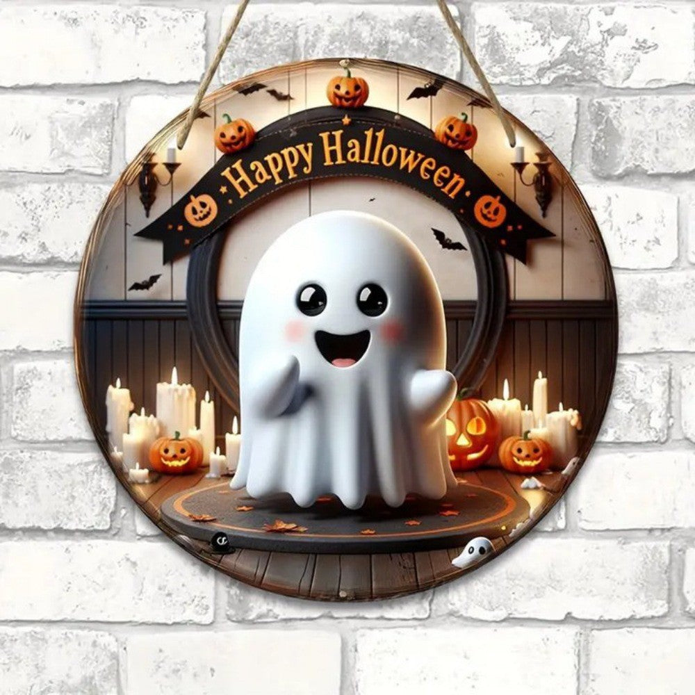 Halloween Wooden House Number Hanging Decor