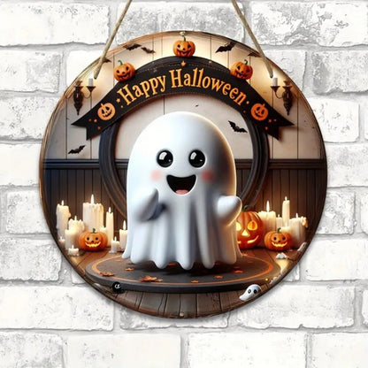 Halloween Wooden House Number Hanging Decor