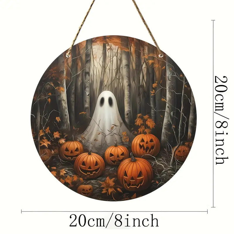 Halloween Wooden House Number Hanging Decor