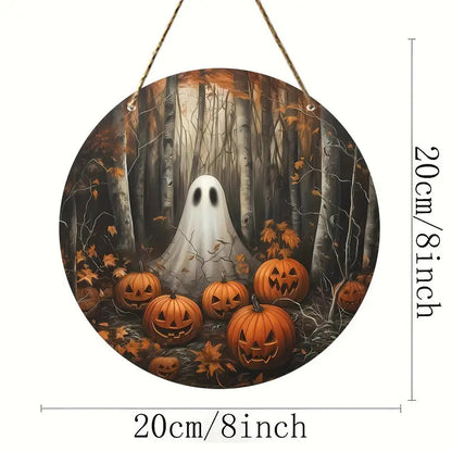 Halloween Wooden House Number Hanging Decor