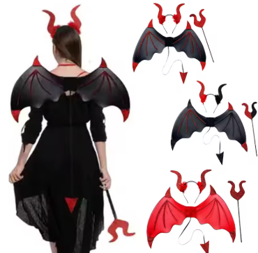 Halloween Devil Wings Costume Set