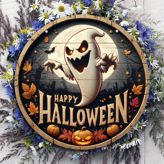 Halloween Wooden House Number Hanging Decor