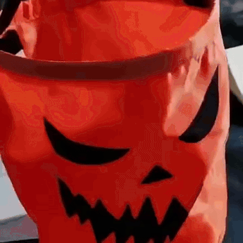 Glowing Pumpkin Halloween Candy Bag