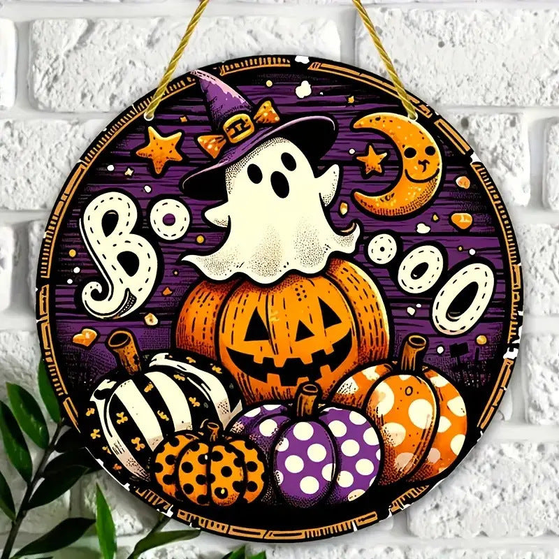 Halloween Wooden House Number Hanging Decor