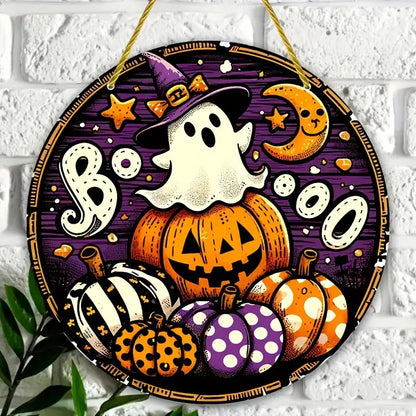 Halloween Wooden House Number Hanging Decor