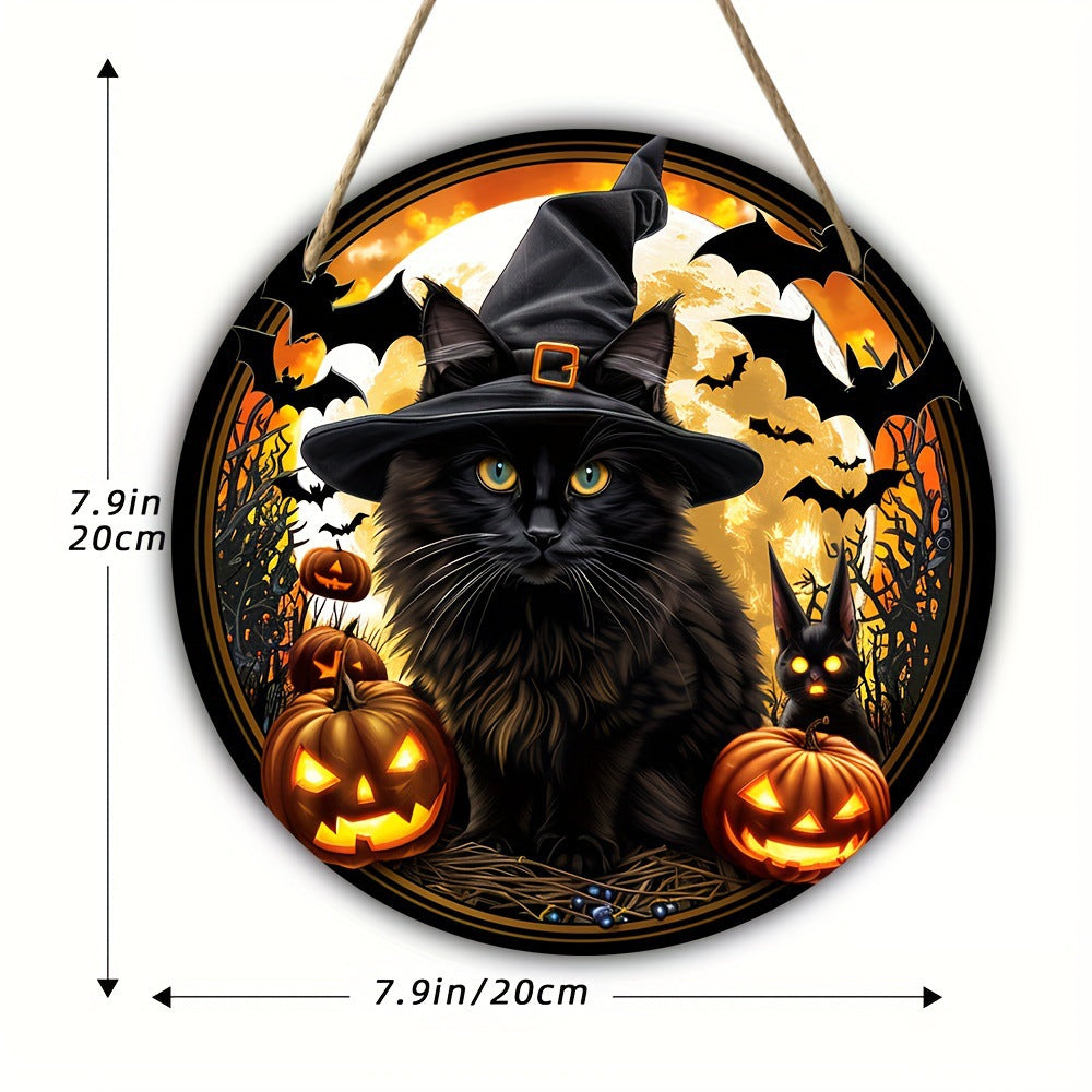 Halloween Wooden House Number Hanging Decor
