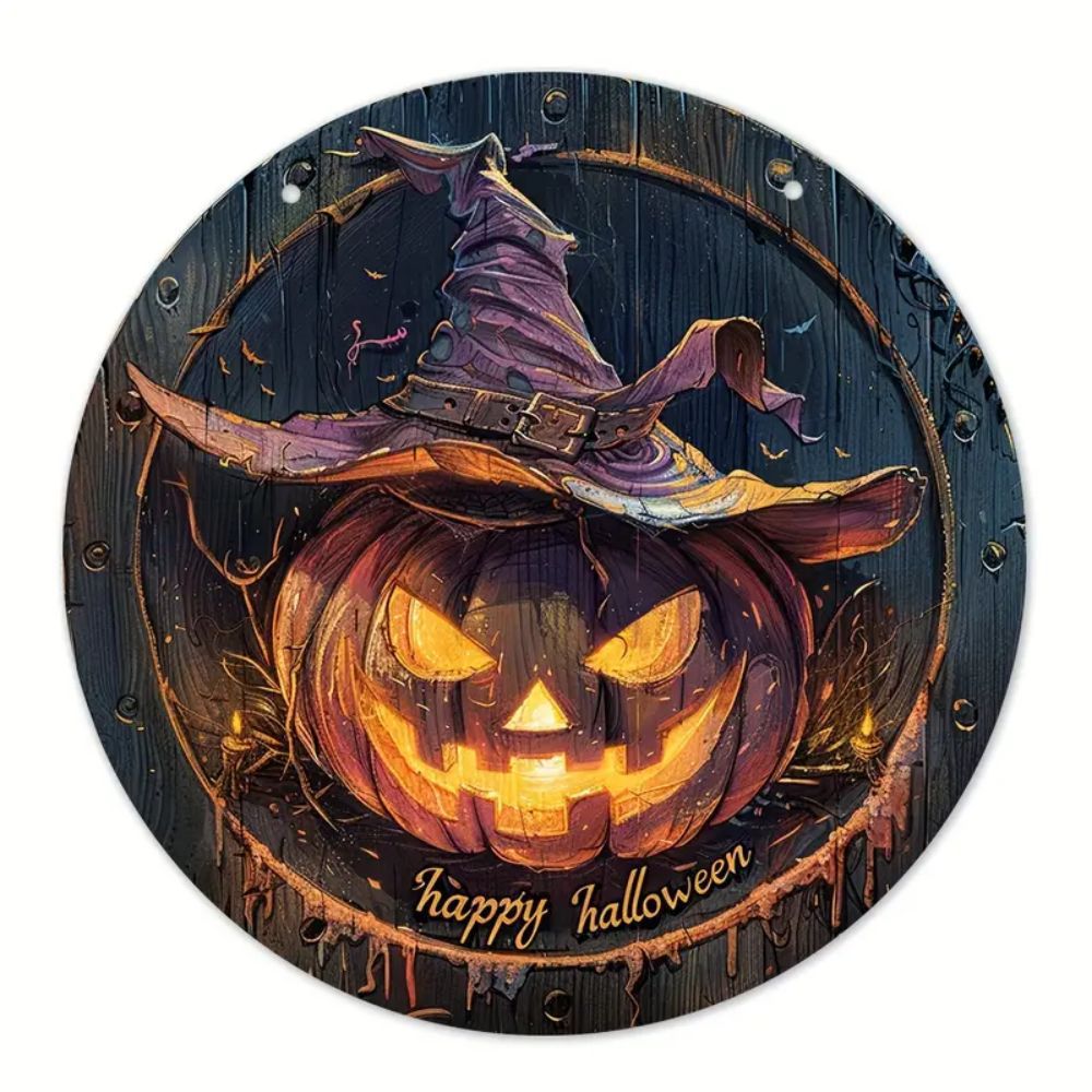 Halloween Wooden House Number Hanging Decor